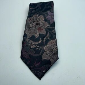 Executive Collection Tie Men’s Purple Tie Floral Sexy